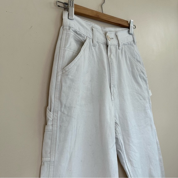 John Galt Brandy Melville Cream Denim High Rise Carpenter Jeans - Picture 3 of 10